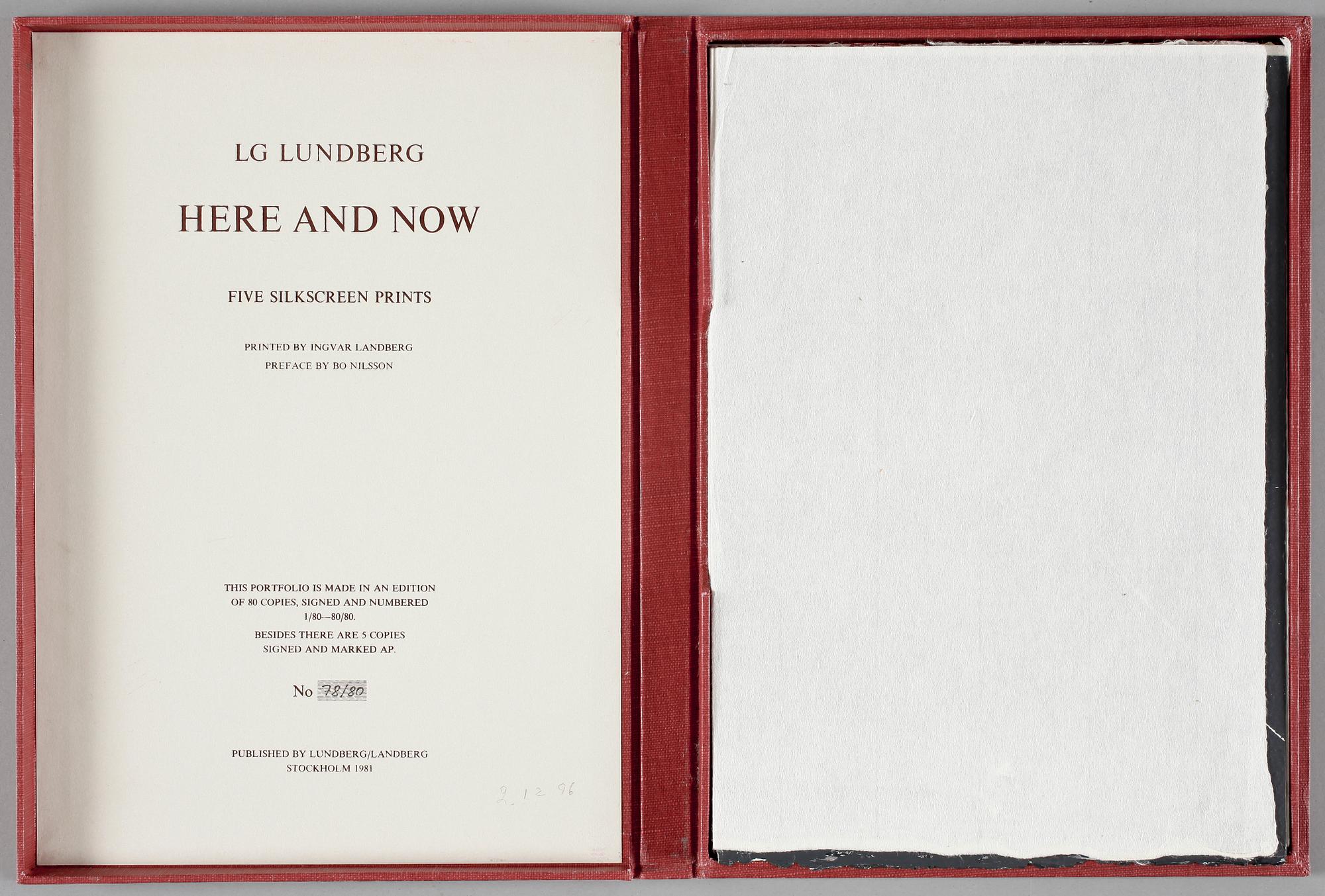 LG LUNDBERG,  litografier 5st. Sign och numr 78/80.