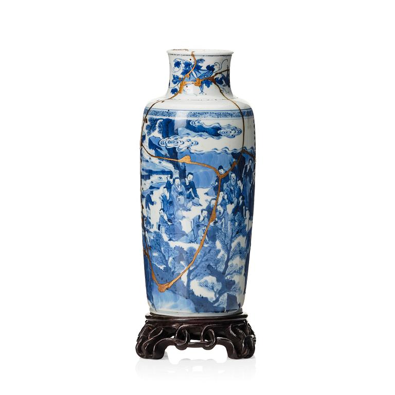 Vas, porslin. Qingdynastin, Kangxi (1662-1722).