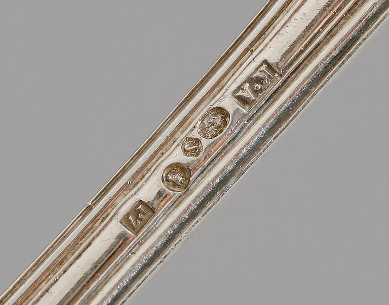 BESTICK, 9 delar, silver, K Andersson, Stockholm, bl a 1917. Vikt ca 412 gram.