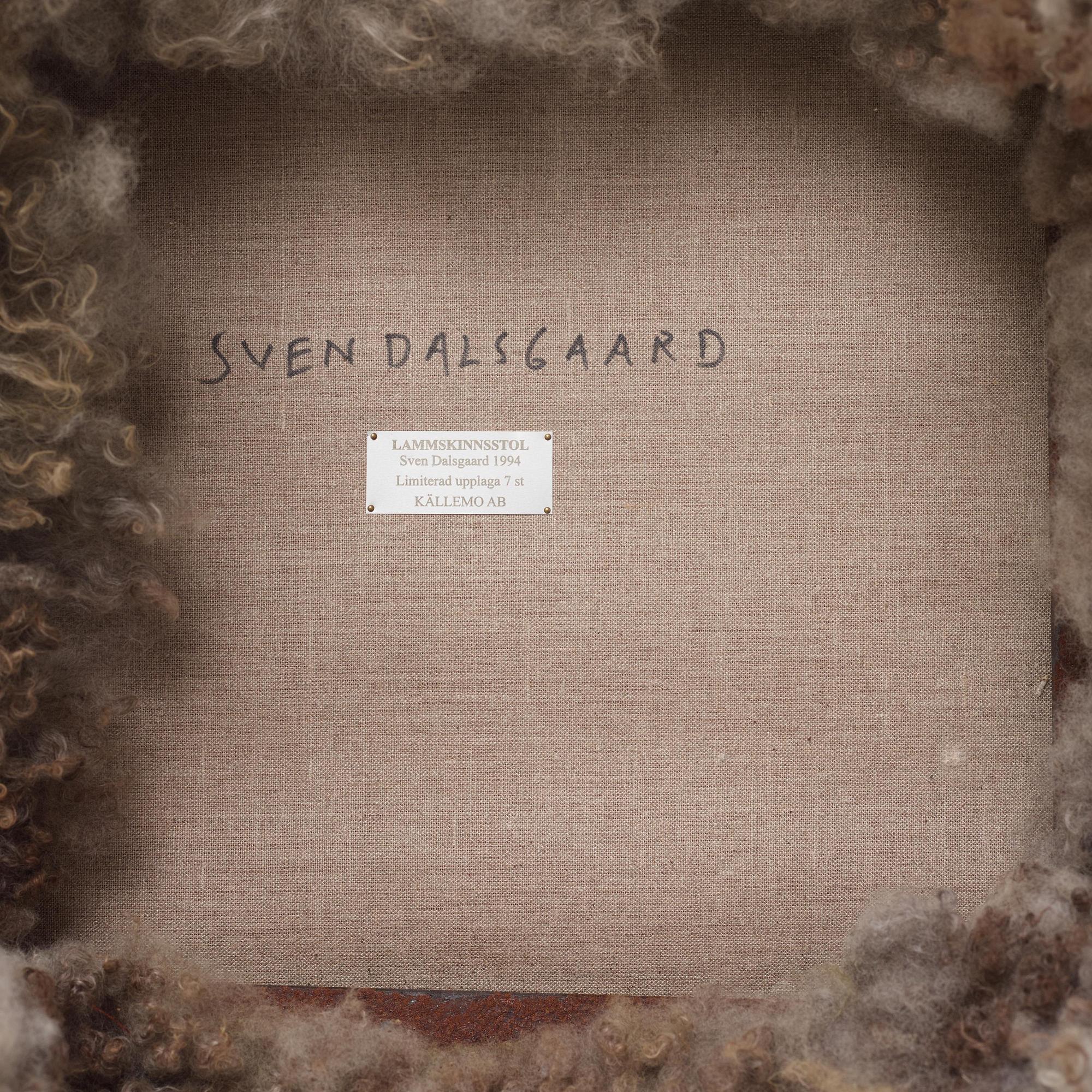 Sven Dalsgaard, stol, "Lammskinnsstol", ed. 7, Källemo, Värnamo, 1994.