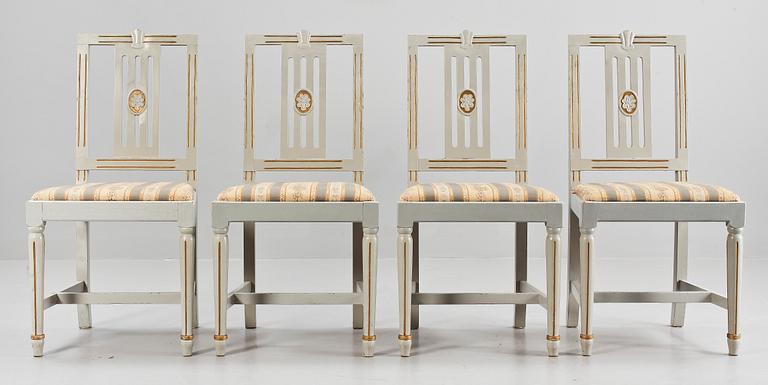 MATGRUPP, 5 delar, gustaviansk stil, 1900-tal.