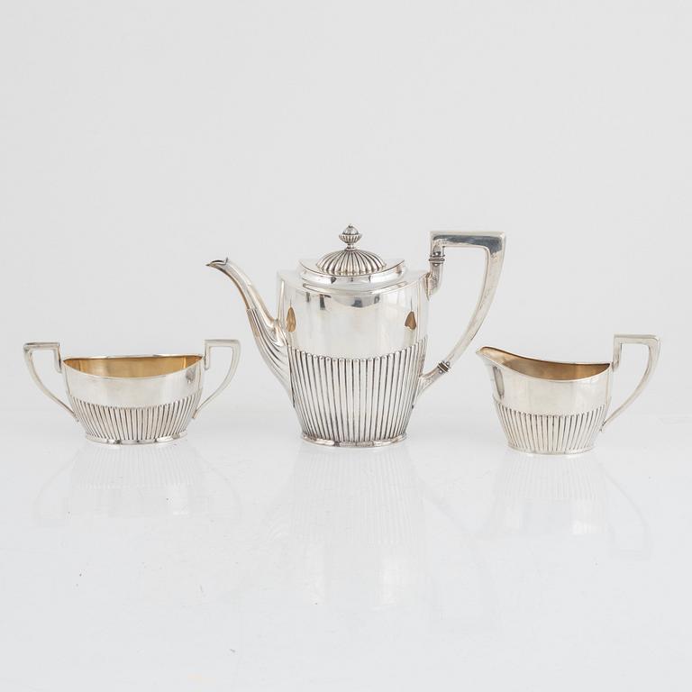 Coffee service, 3 pieces, silver, C.F Hallengren, Malmö, 1920.