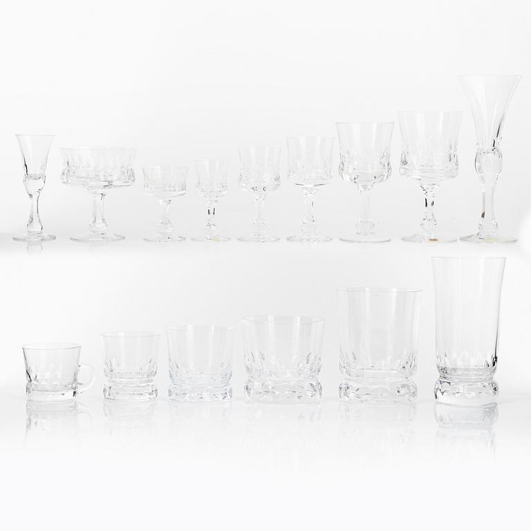 Göran Wärff, a 46-piece 'Prince' glass service, Kosta, Sweden.