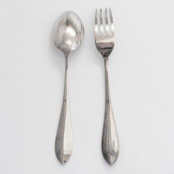 Serveringsbestick, 2 st, silver, Warszawa, Polen 1931-63.