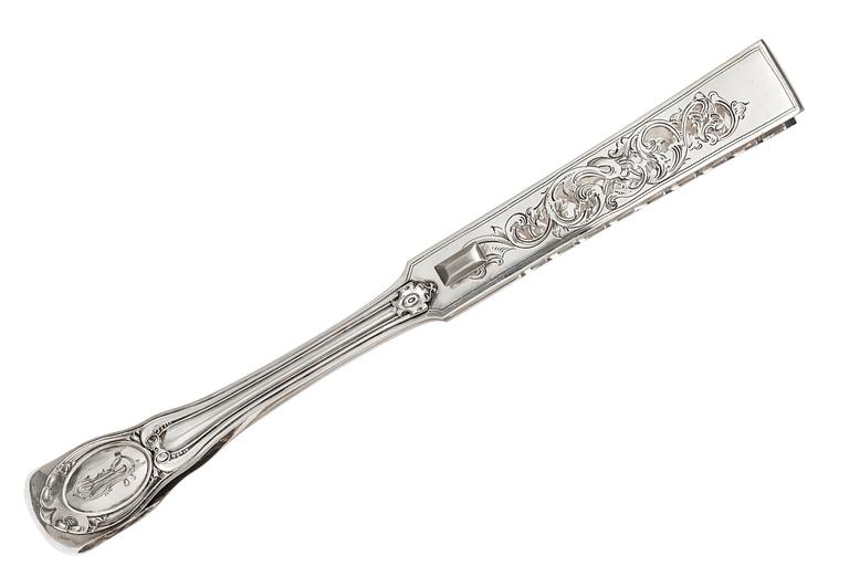 SPARRISTÅNG, 84 silver 1856 St. Petersburg. Kontrollmästare Alexander Mitin. Längd 28 cm. Vikt 237 g.