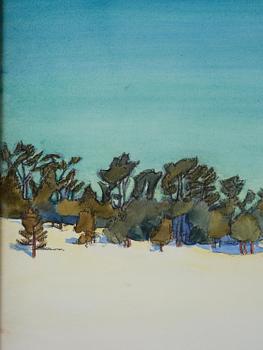 Axel Sjöberg, "Snow", motif from Sandhamn.