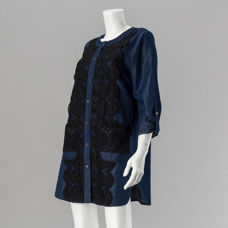 A denim dress by Anna Sui.