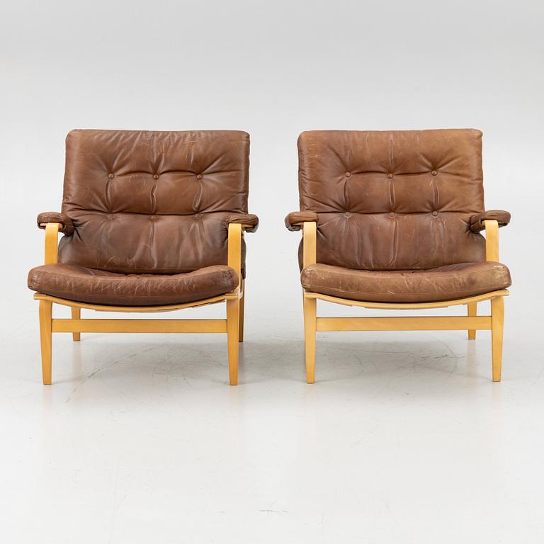 Bruno Mathsson, fåtöljer, ett par, "Ingrid", DUX.