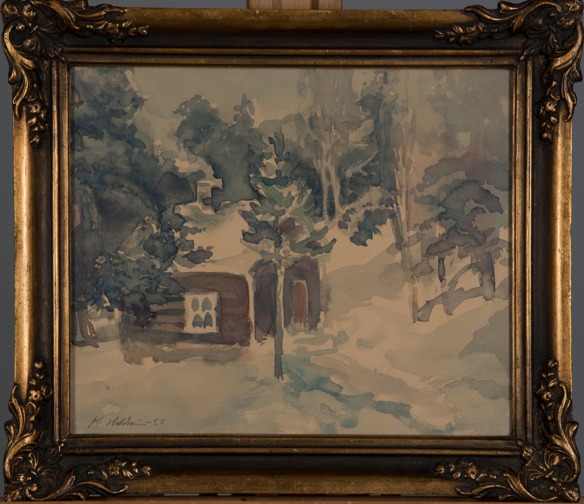 KAARLO HILDÉN, akvarell, signerad och daterad -56.