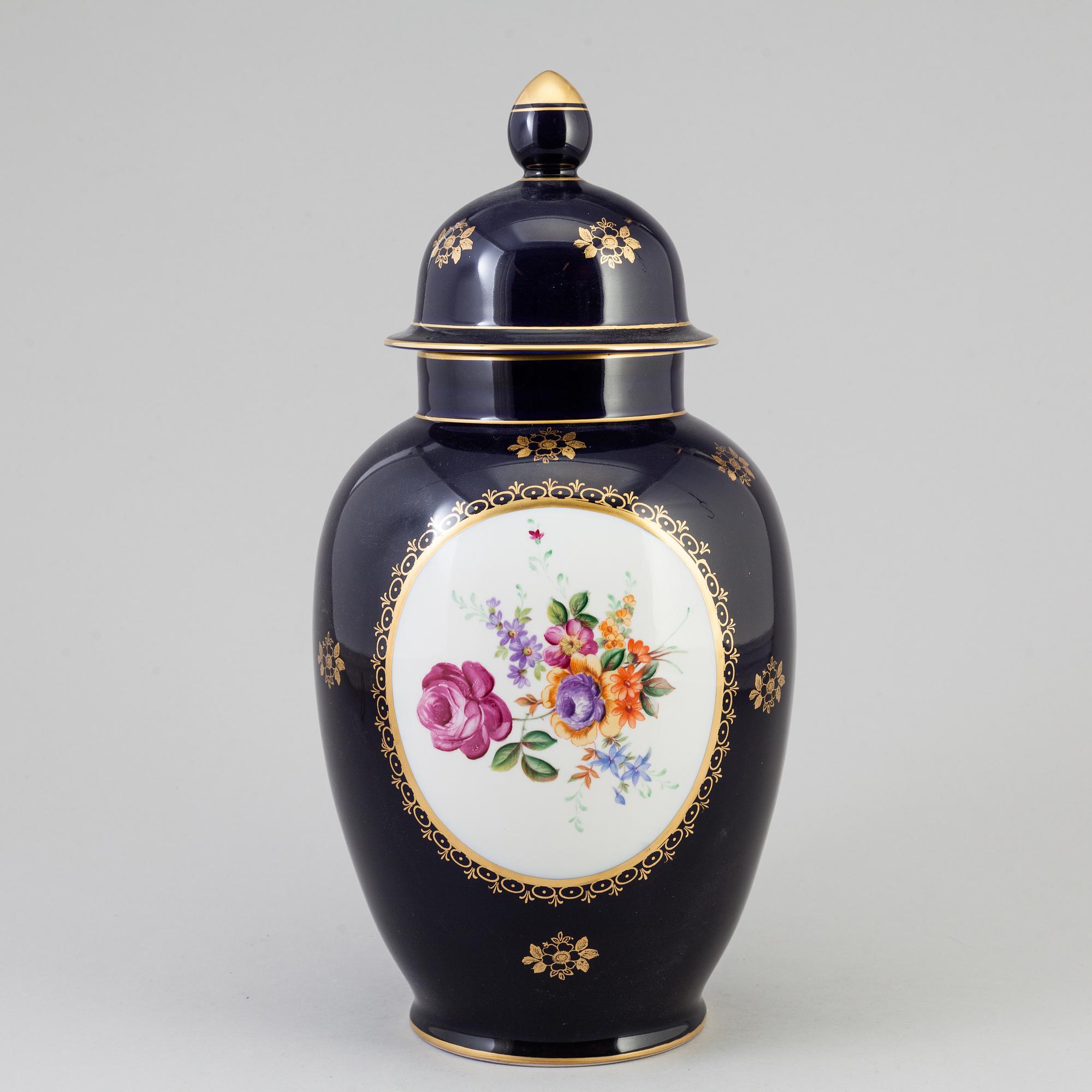 a vase by Graf Von Henneberg Porzellan Jlmenau 1777, Germany, first half of the 20th century.