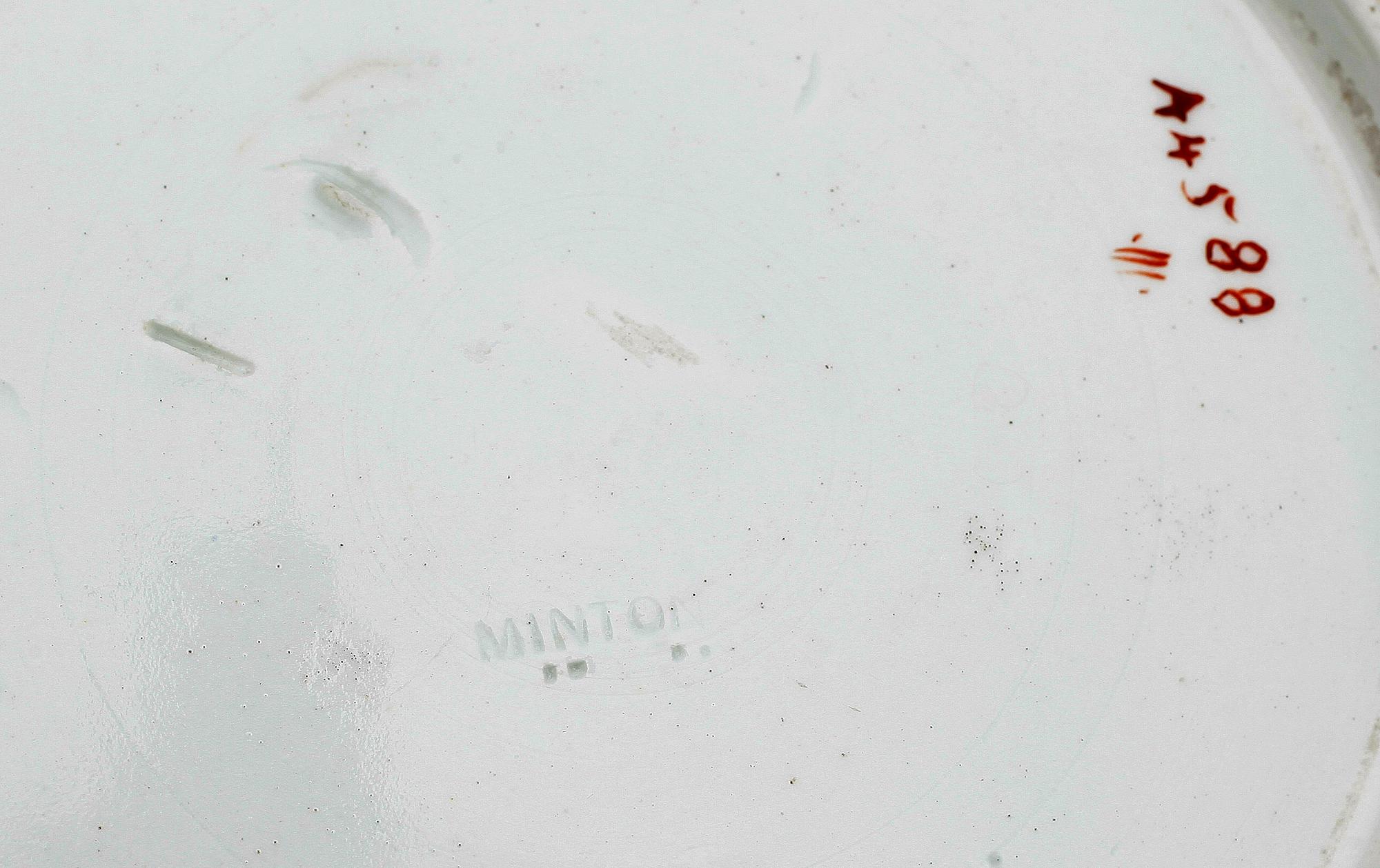 TVÄTTSERVIS, 9 delar, flintgods, Mintons, tidigt 1900-tal.