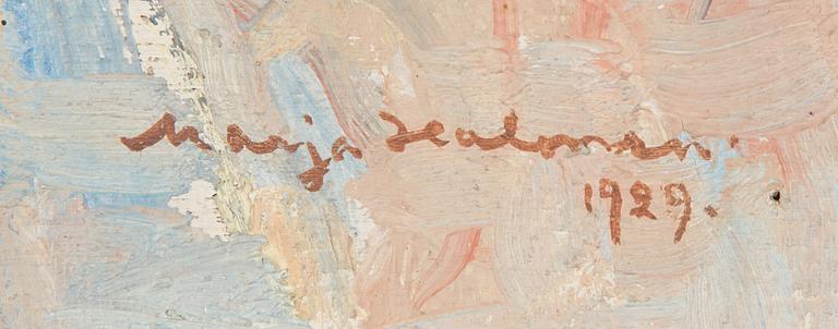 Marja Halonen, oil on canvas, signed and dated 1929.
