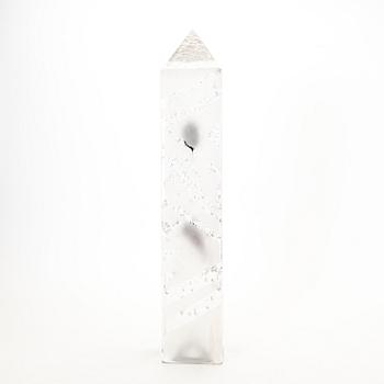 Bertil Vallien, a signed Kosta Boda glass sculpture.