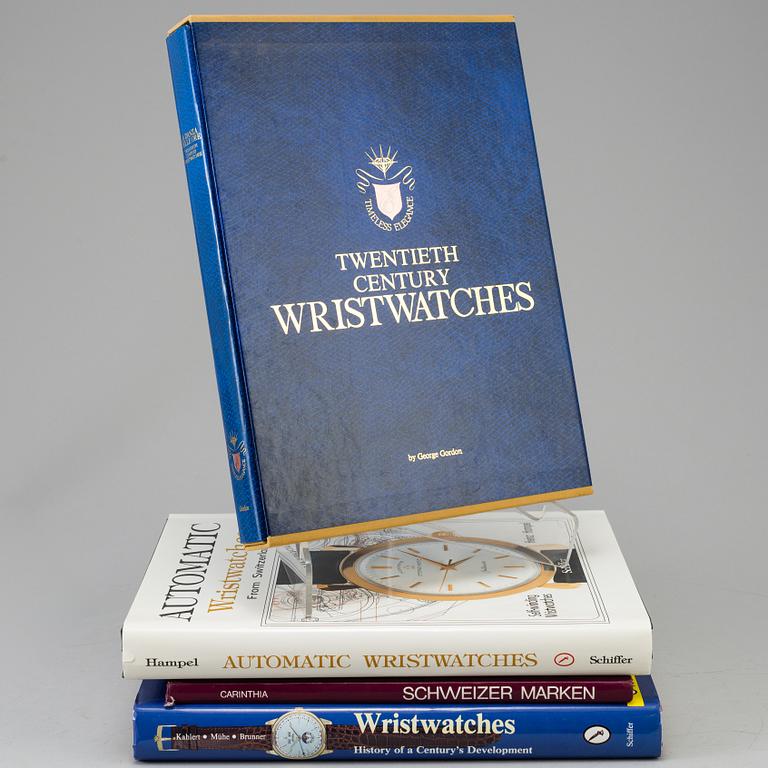 A lot of 4 books regarding watches.
