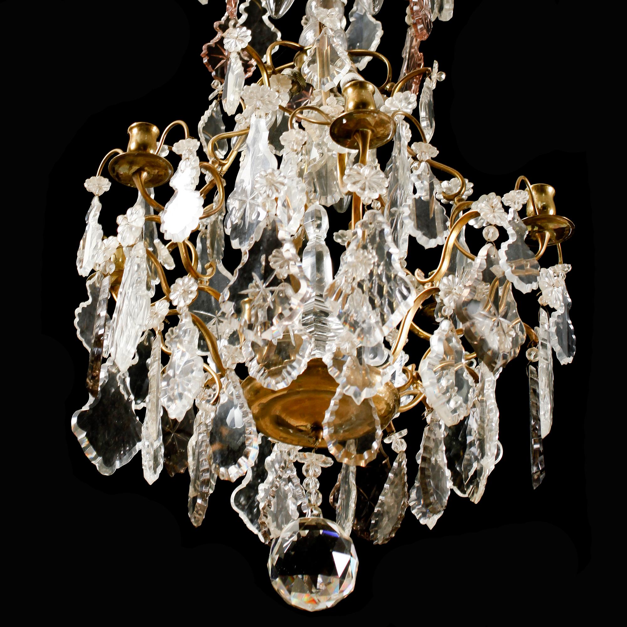 LJUSKRONA, barockstil, 1900-talets första hälft. Höjd ca 90 cm.