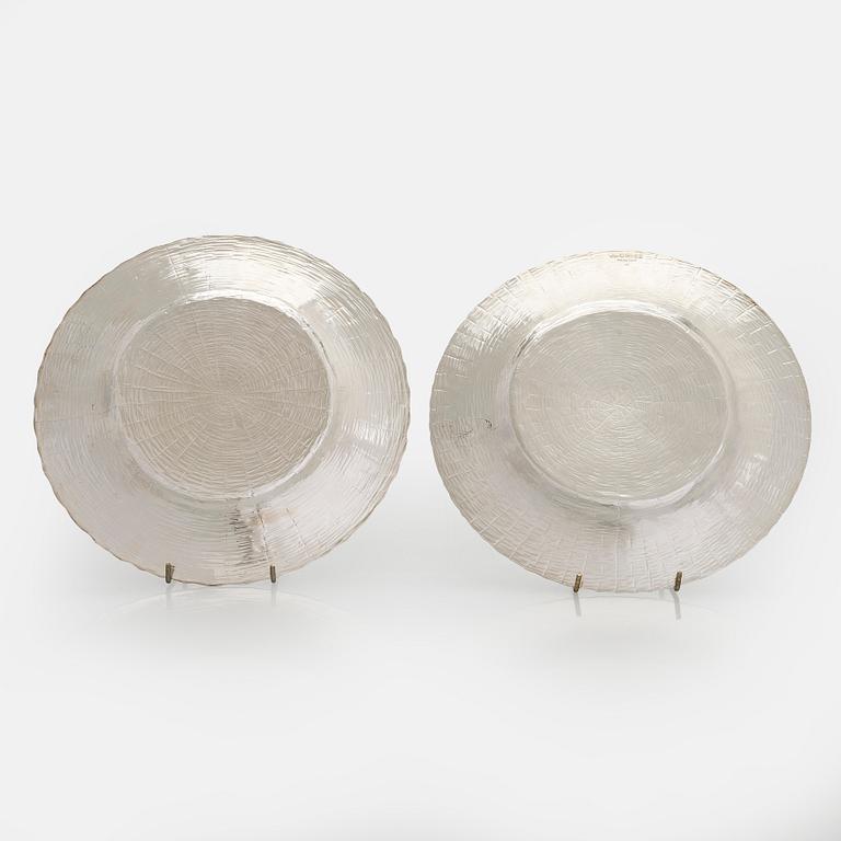 Tapio Wirkkala, Fat, 2 st, silver, TW 140, Kultakeskus, Tavastehus 1975 och 1979.