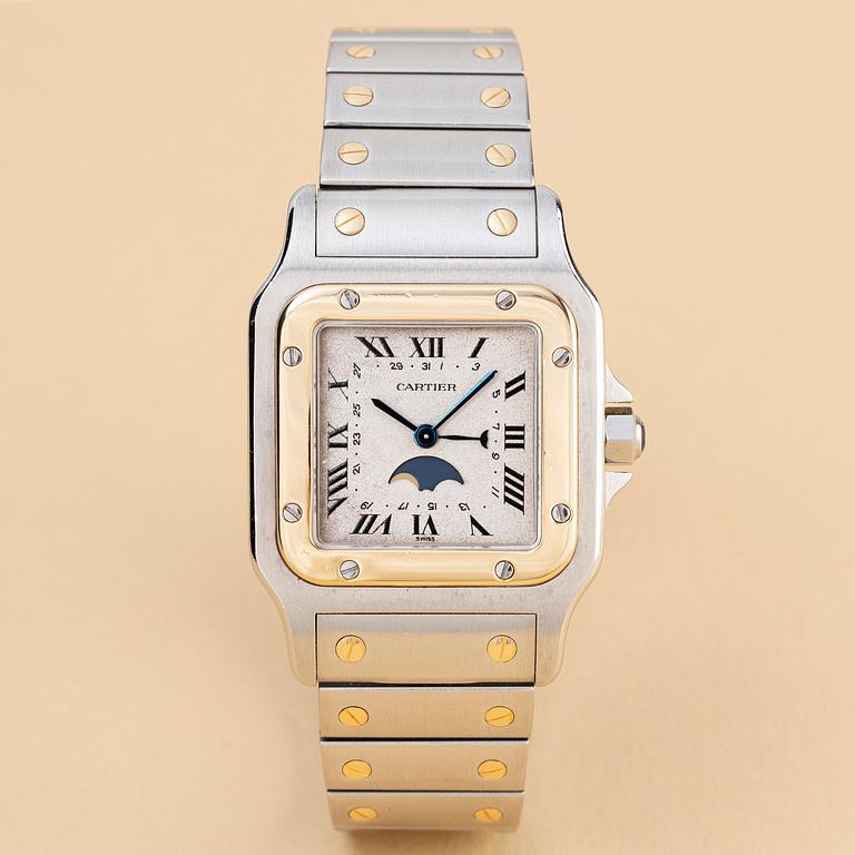 Cartier, Santos Galbée, "Moonphase", ca 1989.