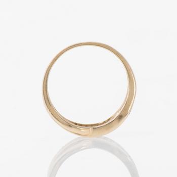 RING, 14K guld, 8/8-slipade diamanter. Vikt ca 3,7 g.