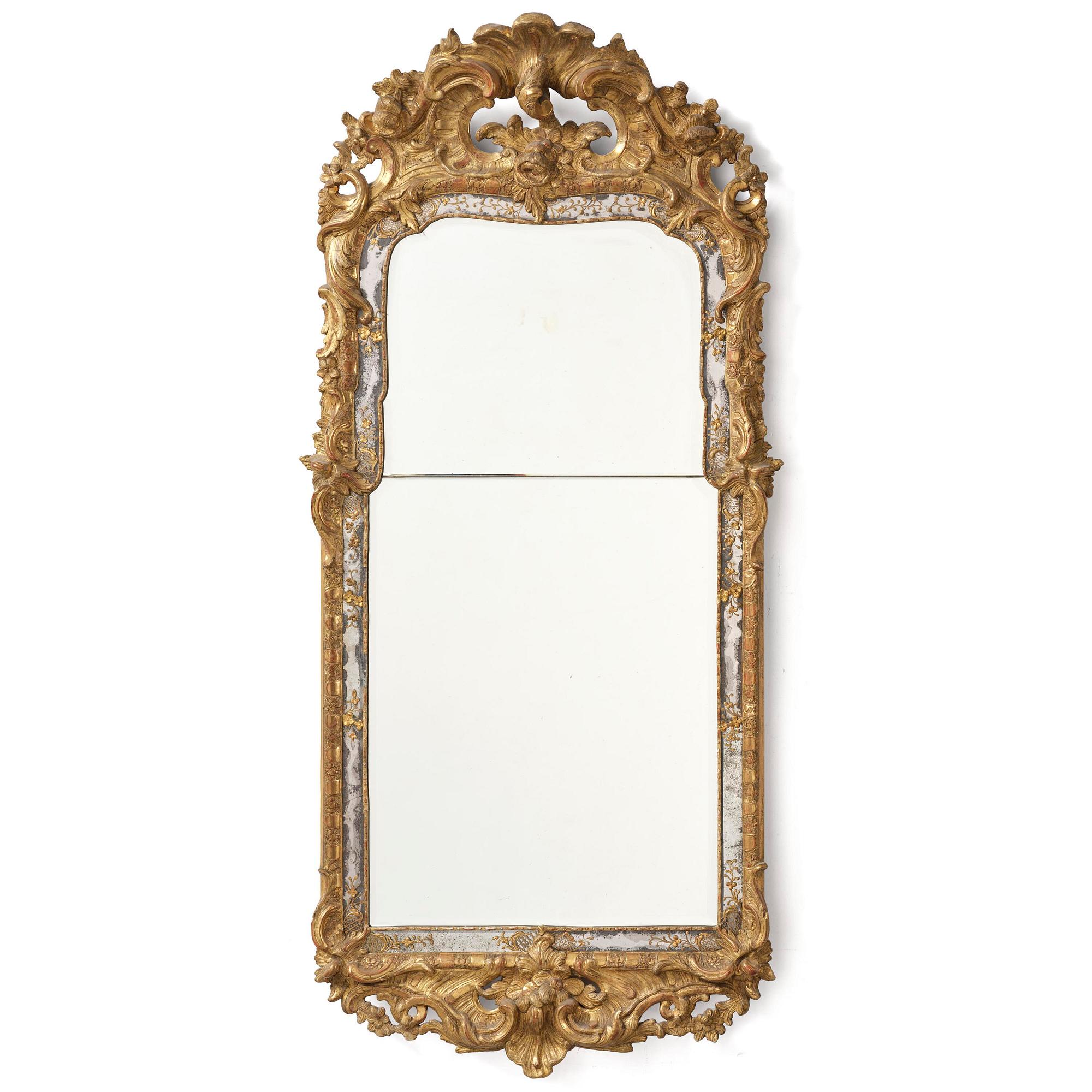 A Swedish Rococo mirror.