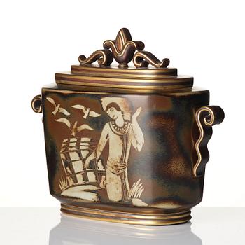 Gunnar Nylund, An urn, 'Flambé', ALP Lidköping mid-20th century.