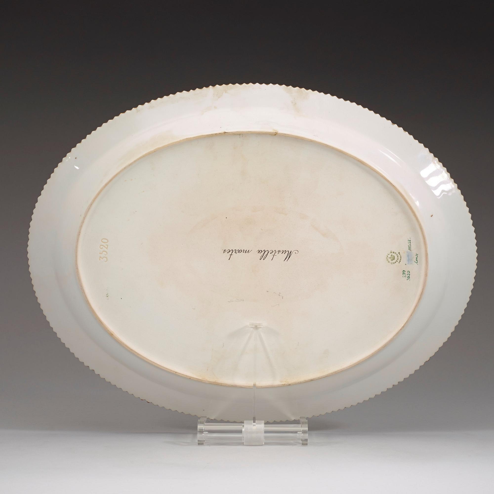 FAT, tre stycken, porslin. "Fauna Danica", Kunglig Dansk, 1900-tal.