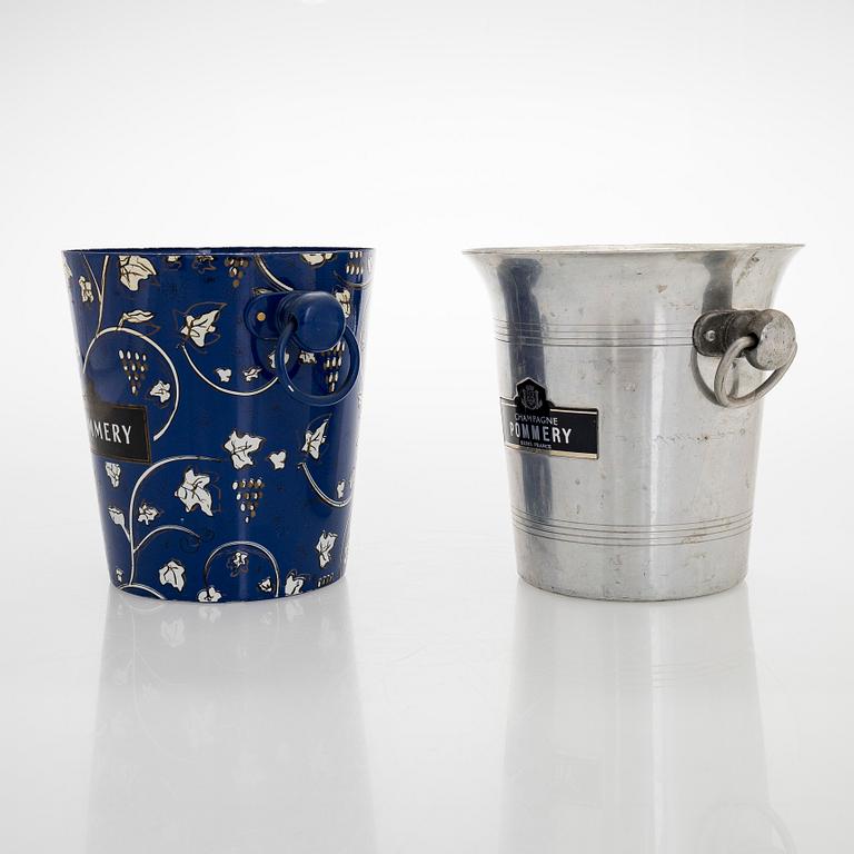 Samppanjajäähdyttimiä, 2 kpl, 1900-luvun loppu.