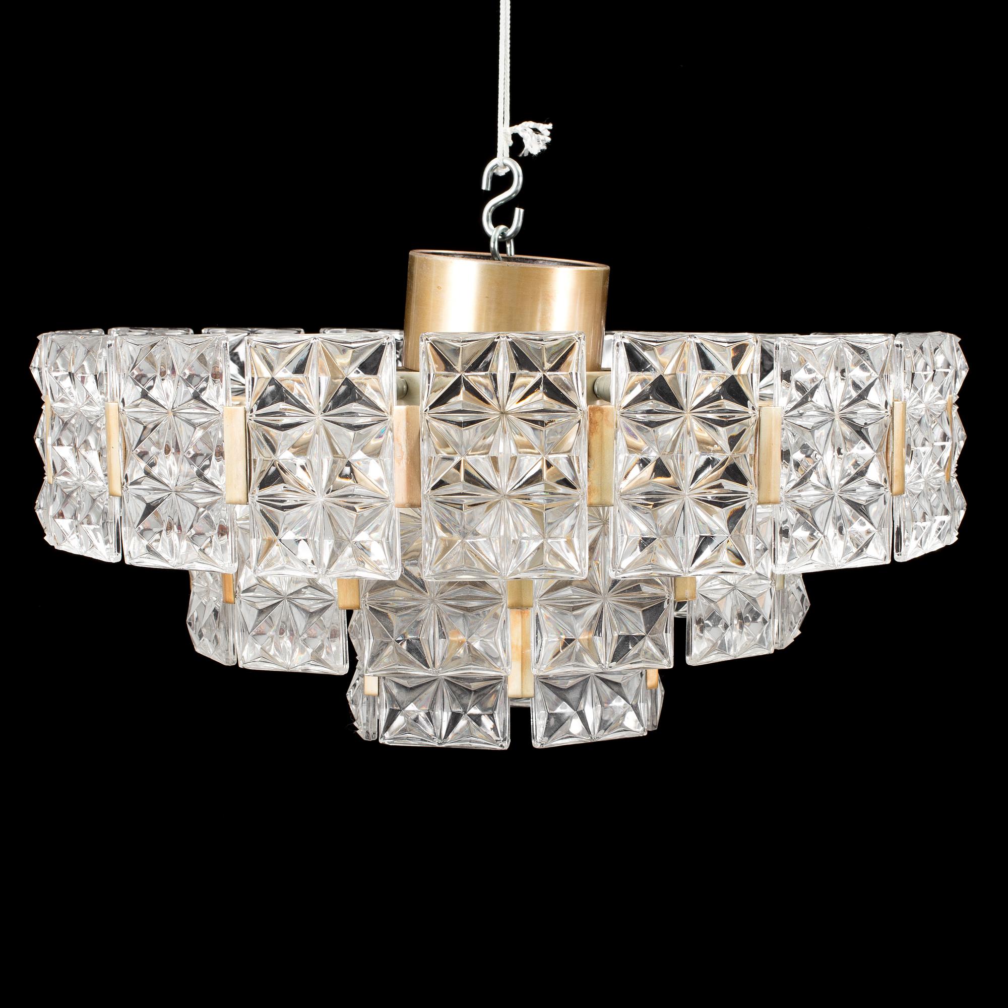 A ceiling lamp, probably designed by Carl Fagerlund, Orrefors, 1960´s.