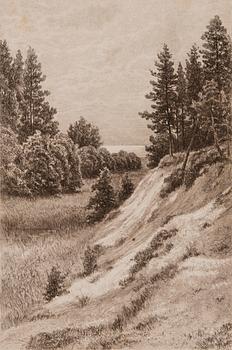 IVAN IVANOVITCH SHISHKIN, etsaus, laattaan signeerattu ja päivätty 86.