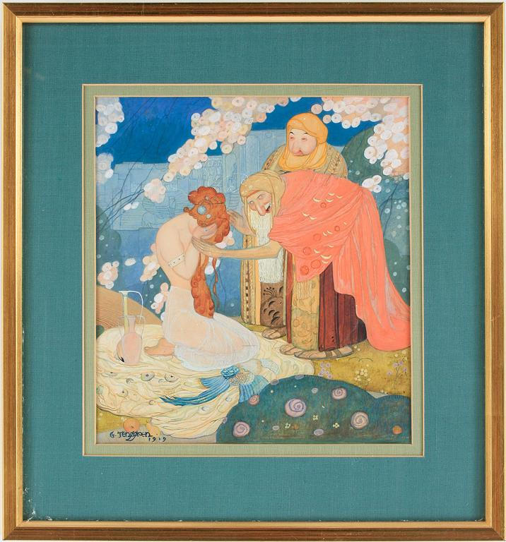 GUSTAF ADOLF TENGGREN. Akvarell och gouache, sign o dat 1919.
