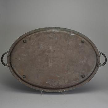 BRICKA, nysilver, sent 1800-tal.