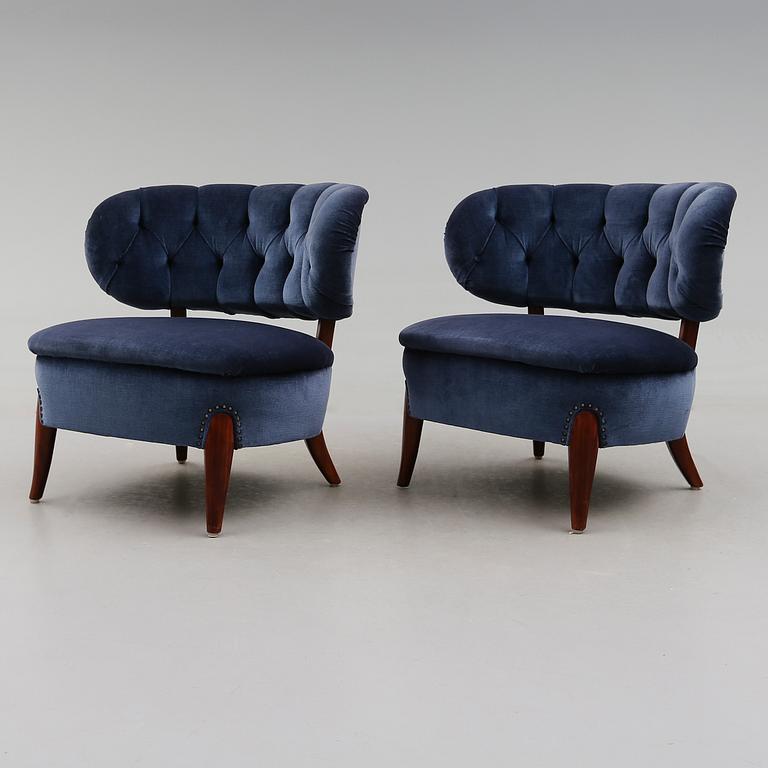 FÅTÖLJER, 1 par, "Schulz", Otto Schulz, Jio Möbler, omkring 1900-talets mitt.