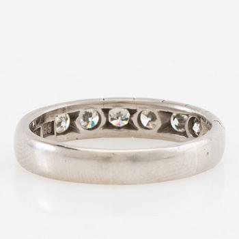 Ring Half alliance 18K white gold set with round brilliant-cut diamonds, Hellström & Åhrling Stockholm 1956.
