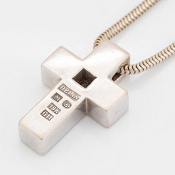 Princess cut diamond necklace.