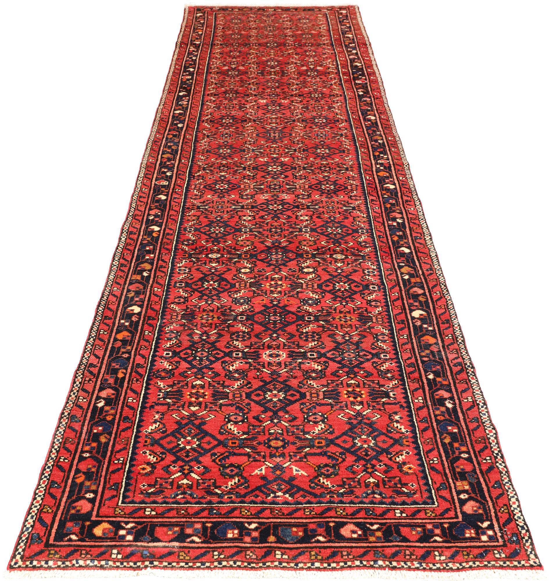 A Hamadan runner, c 420 x 95 cm.