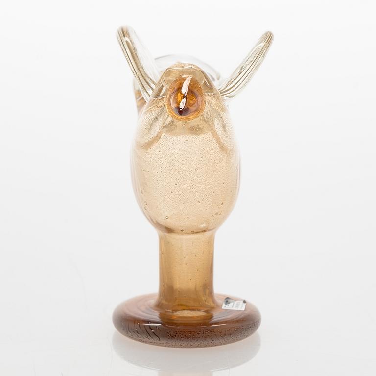 Oiva Toikka, an early 1970s glass bird, signed Oiva Toikka, Nuutajärvi Notsjö.