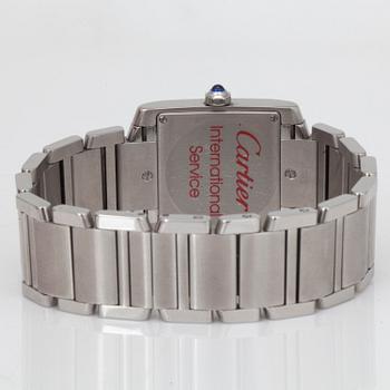 CARTIER, Tank Francaise, wristwatch, 25 x 22 (30) mm,