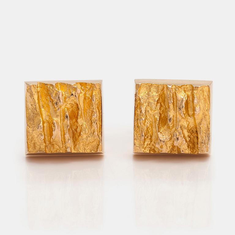 Björn Weckström, Manschettknappar "Bergen", 14K guld. Lapponia 1973.