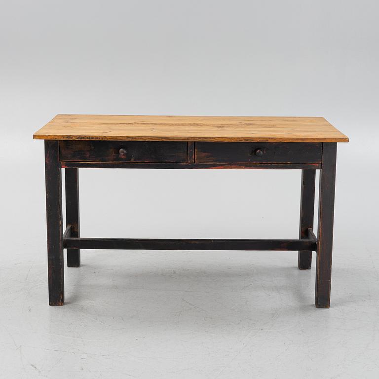 A 20th century wooden table.