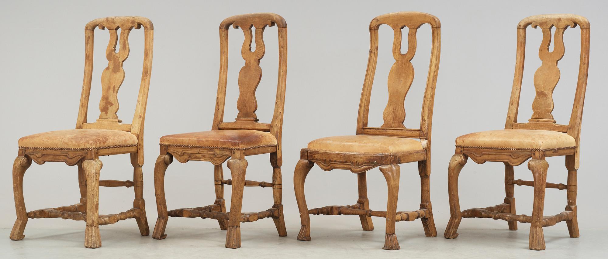 STOLAR, 4 st, senbarock, 1700-tal.