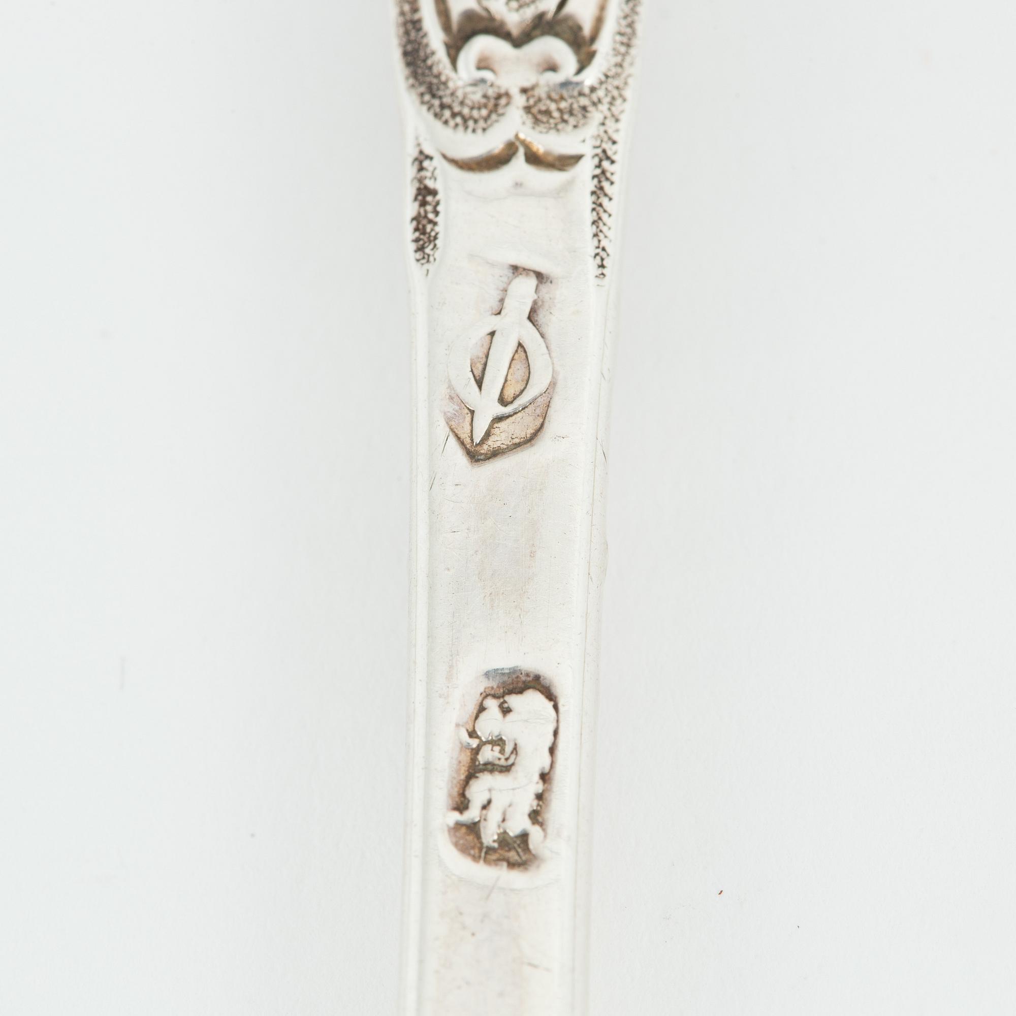Fifteen silver spoons, Northern Europe, 19-20th century.