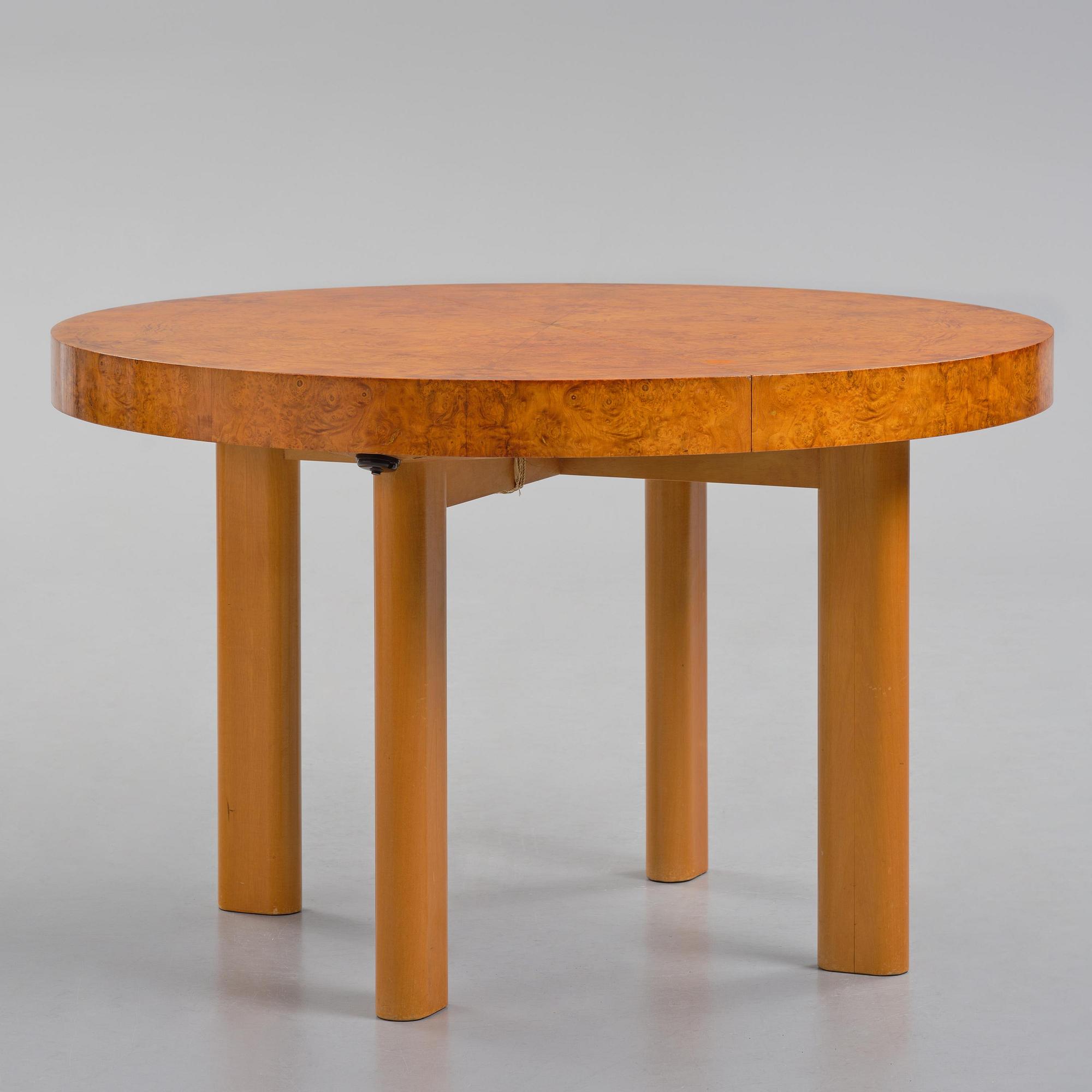 Axel Einar Hjorth, a five-piece "Birka" dining suite, Nordiska Kompaniet, Sweden, 1930s.