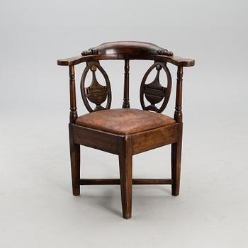 A 18th century corner chair.