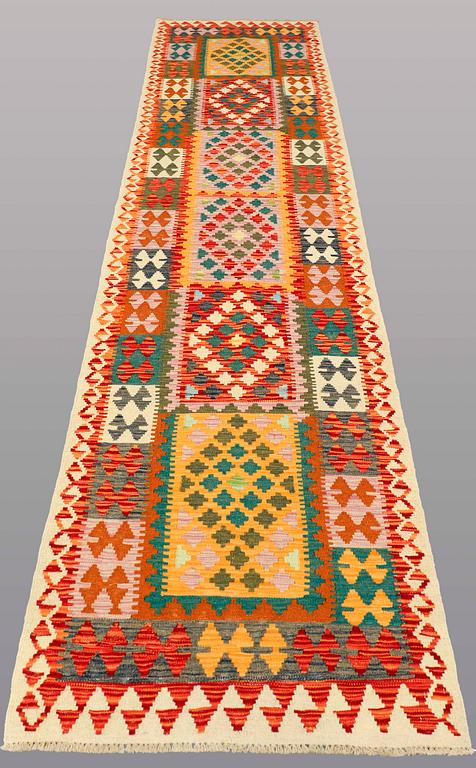 A RUNNER, Kilim, ca 390 x 84 cm.