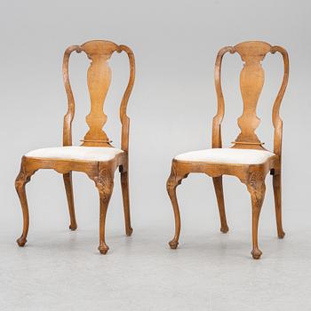 Stolar, ett par, Västsverige, 1700-talets mitt, Senbarock.