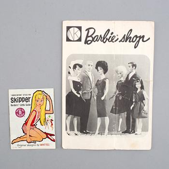 A collection of four Mattel 1960's Barbiedolls with accessories.