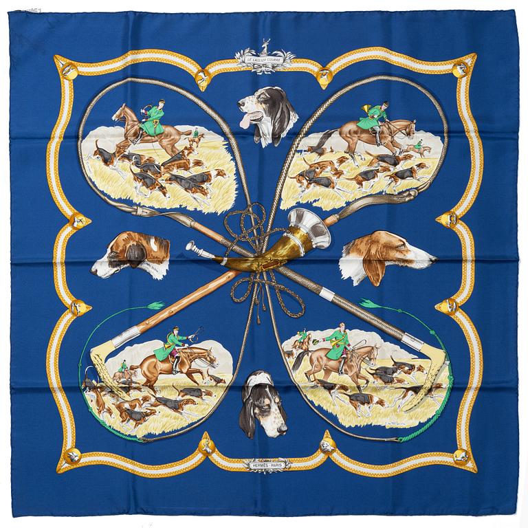 Hermès, scarf, "Le Laisser courre".