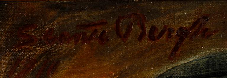 SVANTE BERGH, olja på pannå, sign.