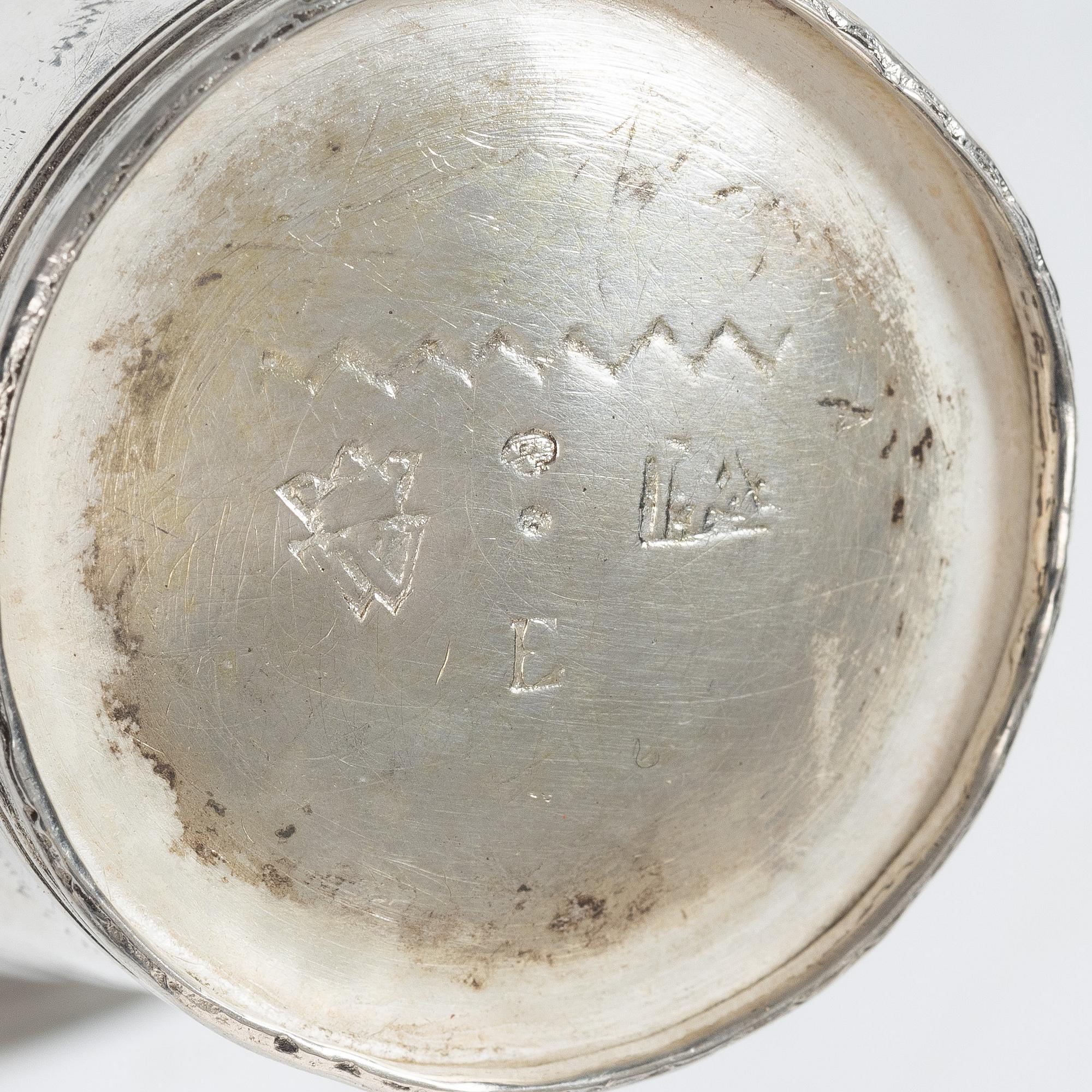 A Swedish silver beaker, mark of Johan Ascher, Växjö 1763.