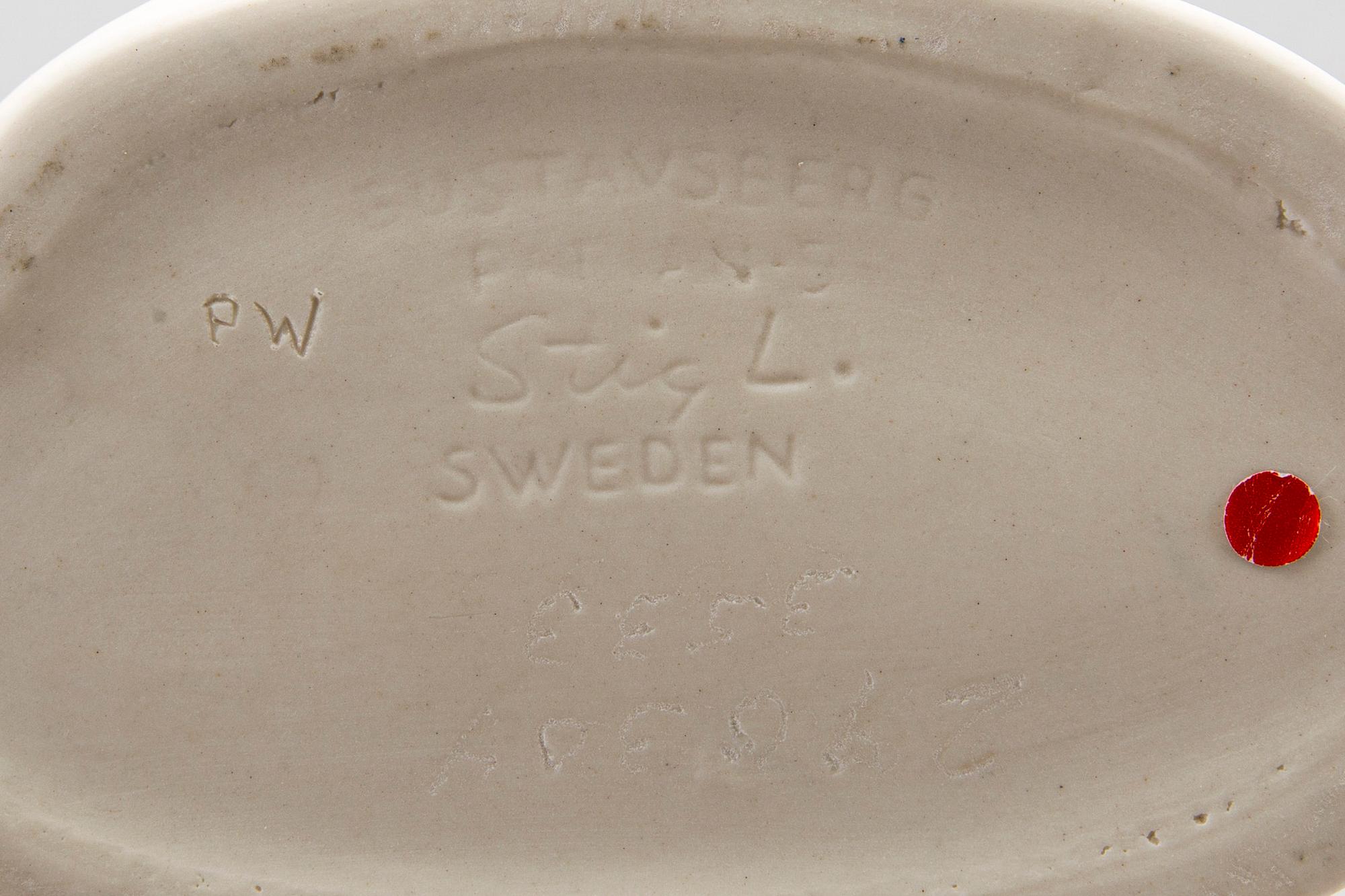 STIG LINDBERG, parian, "Mannen med mask", Gustavsberg.