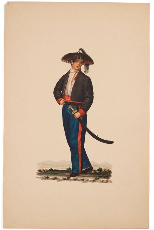 Justiniano Asunción Attributed to, Studies of the people of Manilla, Philippines.